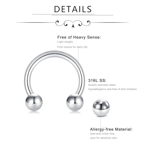 D.Bella 14G Nipple Rings for Women Nipple Piercing Jewelry Silver Rose Gold Black Nipple Ring with Choker Necklace Surgical Steel Nipple Jewelry 14mm 16mm Nipple Piercing Barbell4