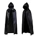 Moorle Halloween Umhang mit Kapuze, Schwarz Vampir Umhang 150cm, Halloween Kostüm Herren Umhang Mittelalter, Halloween Kapuzenumhang Kostüm Damen für Karneval Cosplay Halloween Party Deko Erwachsene Baby,Schwarz günstig Kaufen-Moorle Halloween Umhang mit Kapuze, Schwarz Vampir Umhang 150cm, Halloween Kostüm Herren Umhang Mittelalter, Halloween Kapuzenumhang Kostüm Damen für Karneval Cosplay Halloween Party Deko Erwachsene