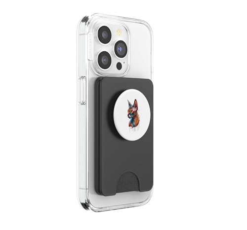 PopWallet PopSockets Sphynx pour MagSafe - Porte-carte amovible et support aquarelle
