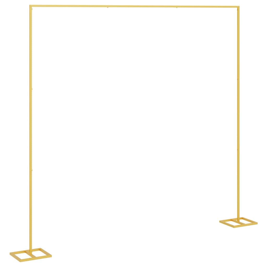 Arco de boda dorado 338 x 35 x 300 cm de acero enrejado arco para boda paso jardín privacidad sombra telón de fondo