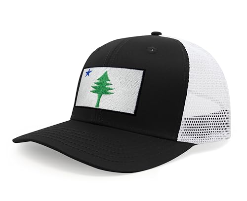 Image of International Tie State Hat for Men and Women, Adjustable Snapback Trucker Baseball Cap with Embroidered Patch