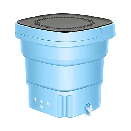 Begchy Lavadora Plegable con Cubo Secadora para Ropa Ropa Interior Lavadora de Limpieza Mini Azul Enchufe UE