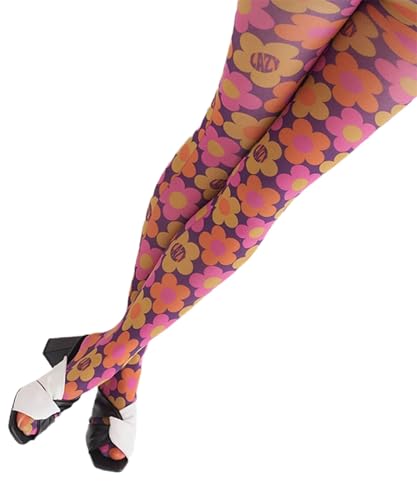 Image of NUFIWI Women Sexy Sheer Patterned Tights Leggings Pantyhose Stockings Colorful Y2k Funky Tights Vintage 90s Streetwear