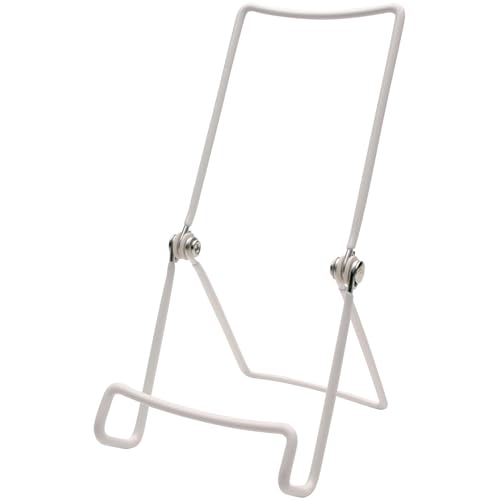 GIBSON HOLDERS 3AC Adjustable White Wire Display Easel, 3.375