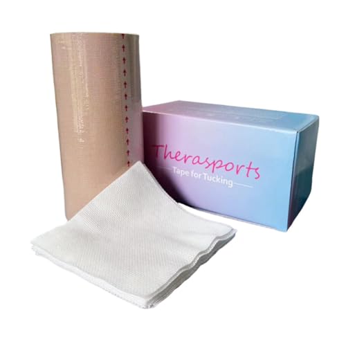 DIY Make Your Own Tucking Tape, Gaff Alternative, T Tape for Trans Femmes, Crossdressing, NB, Cosplayers, Drag Queens - Flexible, Breathable, Easy to Cut 5.9 inches X 16.4 ft