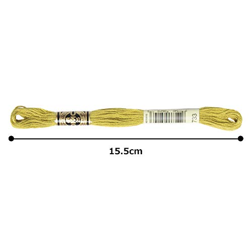 Image of DMC 6-Strand Embroidery Cotton Floss, Medium Olive Green