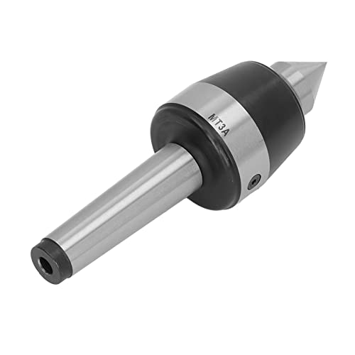 MT3A Live Center, High Speed 40CR Steel Shaft 3 Morse Taper Centres Carbide Tip Revolving for Lathe Accuracy