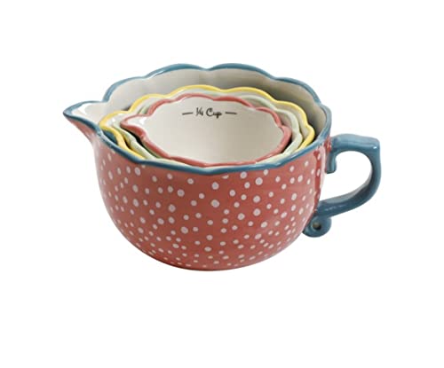 The Pioneer Woman Vintage Floral 4-Piece Measuring Bowl With 4-Cup Measuring Cup, 5-Piece Set #TOP4