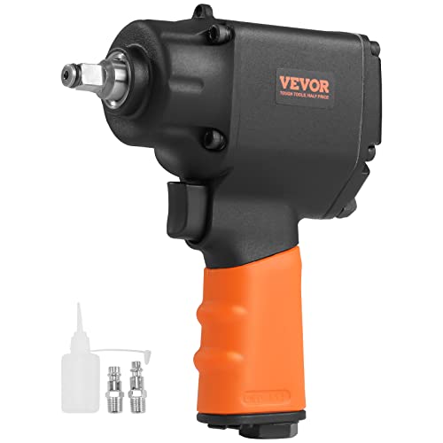 VEVOR Air Impact Wrench, 3/8-Inch Drive Air Impact Gun, Up to 690ft-lbs Nut-busting Torque, Lightweight Pneumatic Impact Wrench for Auto Repairs and Maintenance