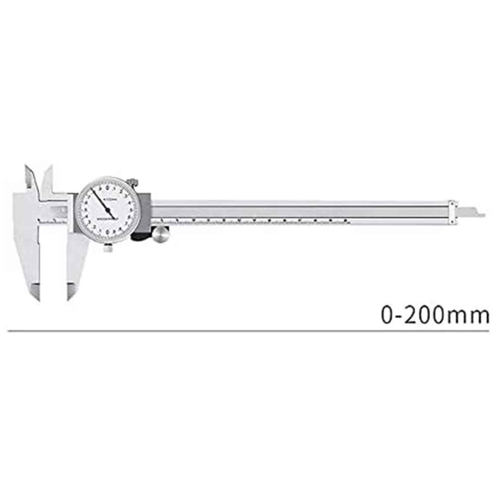 0-200 mm miernik metryczny, narzędzie pomiarowe, suwmiarka tarczowa, odporna na uderzenia, 0,02 mm (TGBK150-0-200 mm)