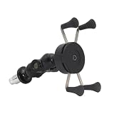 Porta movil para moto Cualquier Motocicleta Con Horquilla Vástago Triple Árbol 14 Mm A 23 Mm Orificio Central Cargador Horquilla Soporte Navegación GPS Con(No USB Charger)