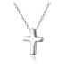 Xianli Wang Tiny Simple Cross Pendant for Children Boy Girl Stainless Steel Small Necklace (Silver-tone)