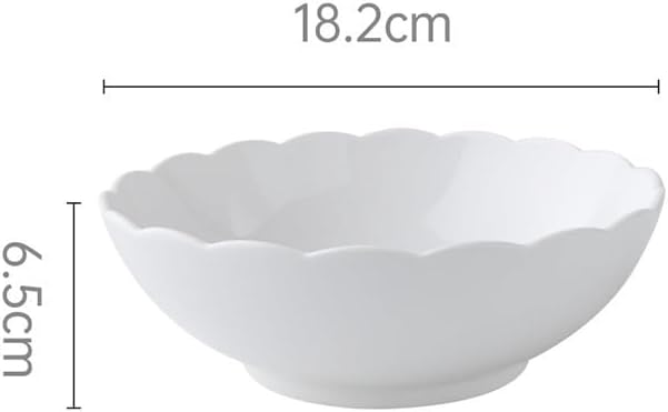 Leaf Side Soup Bowl Household Ceramic Large Capacity Rice for Desserts Salads