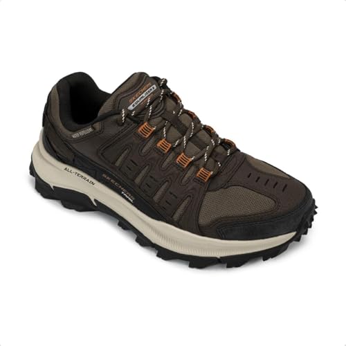 Skechers Skechers Equalizer 5.0 Trail Solix Men's Trainers, Brown Leather Net Orange Trim, 11 US