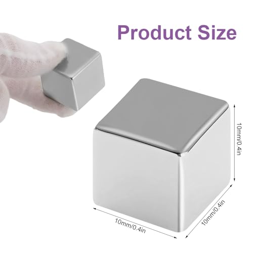 12 Stück Mini Neodym Magnete Extra Stark 10x10x10mm, Premium Magnet Würfel für Glasmagnettafel, Kühlschränke, Fridge Magnettafeln, Whiteboard, Pinnwand