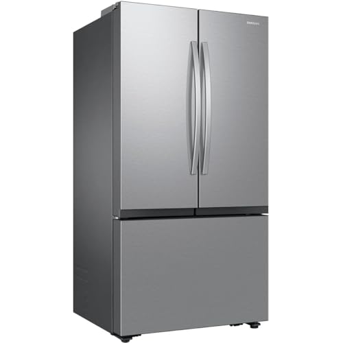 Image of Samsung 27 cu. ft. Mega Capacity Counter Depth 3-Door French Door Refrigerator with Dual Auto Ice Maker, Stainless Steel, RF27CG5100SRAA