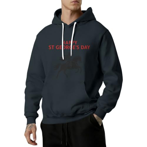 Chaqueta de verano para hombre con capucha sudadera casual azul marino talla XXXL