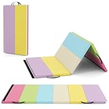 Rembourrage EPE Haute Densité : Avec 4 cm de mousse EPE douce et confortable, ce tapis d'exercice offre un amorti doux mais de soutien et une absorption des chocs pour toute personne qui s'entraîne ou s'exerce dessus. De plus, son rembourrage en mousse EPE haute densité offre une aire de jeu sûre et confortable pour les enfants.