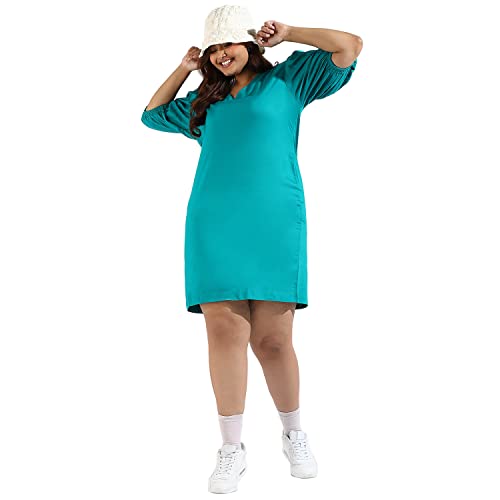Image of Instafab Plus Women's Multicolour Printed Midi Length Short Sleeve Regular Fit Wrap Dress for Casual Wear | Modern Clothing Dress Crafted with Comfort Fit for Everyday Wear, 3XL