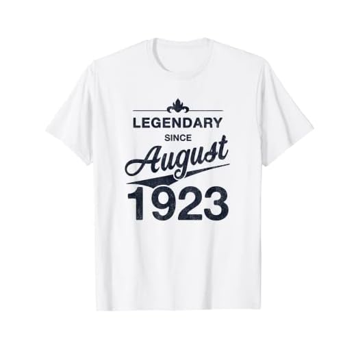 100 cumpleaños Nacido en Agosto de 1923 Vintage 100 años Camiseta