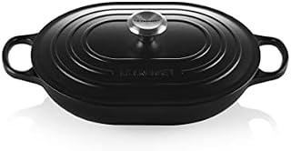 Le Creuset Podłużna brytfanna z żeliwa emaliowanego Le Creuset Signature z uchwytem, do wszystkich typów palników i piecyków, 31 cm, 3,4 litra, Czarny Mat, 21112310000430