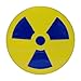 Women Teen Men Black Metal Belt Buckle Round Shape Fashion Yellow Nuke Bomb Symbol Nuclear