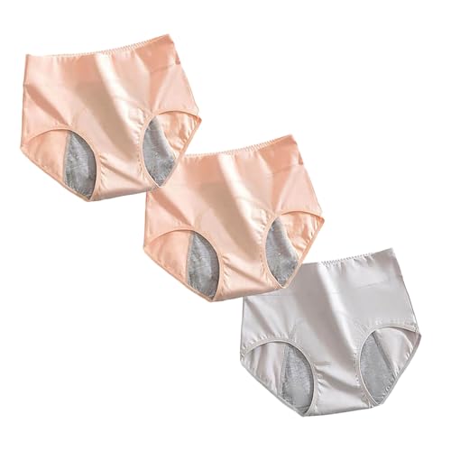 Ropa Interior de Bikini de Talle para Mujer Ropa Interior Transpirable para Mujer Ropa Deportiva Mujer Sudaderas Culote Niña Rojo (Beige, M)