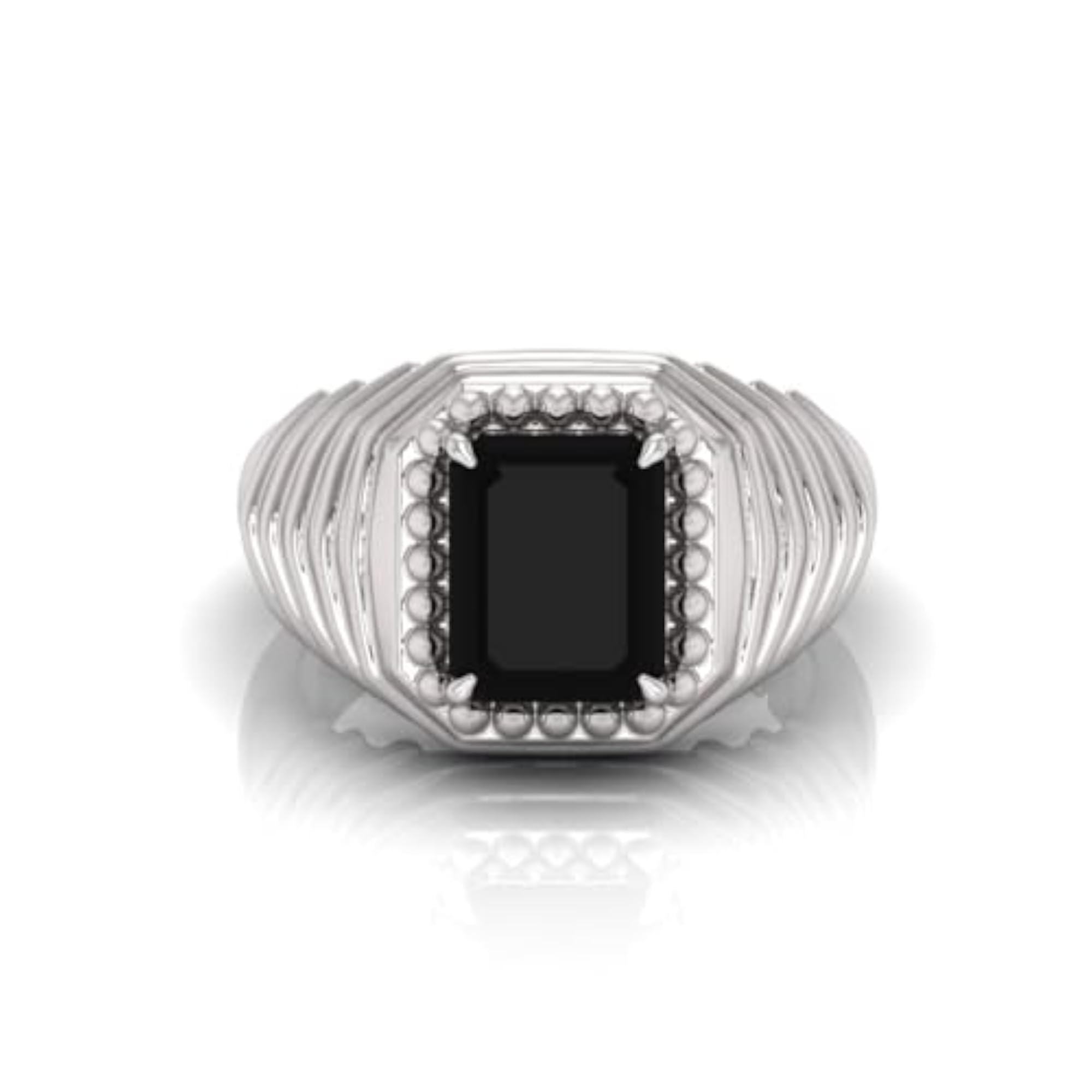 Sulemani Hakik Adjustable Ring, Natural Black Gemstone