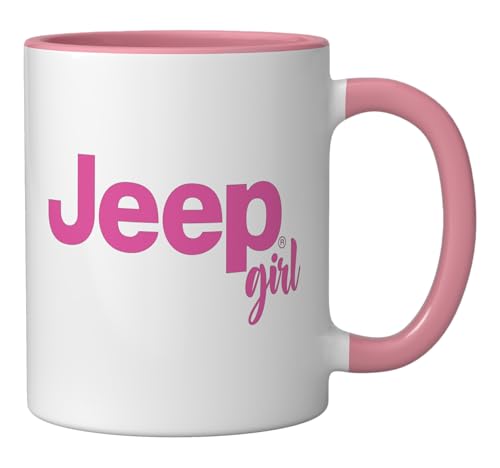 Taza cerámica Jeep Girl rosa y blanca miniatura 2