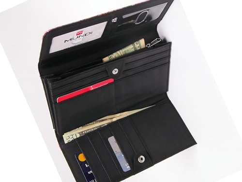 Generic Women's Faux Leather File Master Fat Wallet Flap RFID Ladies i908x (Beige Floral)4