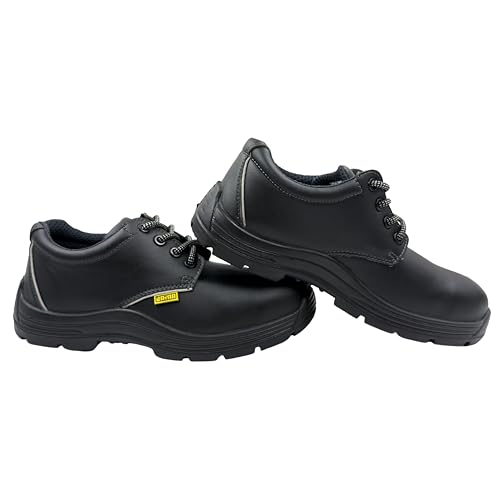 Image of Jama JM003 Safety Shoe for Heavy Duty Work | Professional Look, Micro Fiber Washable Upper Ideal for Hospital, Warehouse, Pharmaceutical Industry & Labs, Steel Toe | Size 05 UK /INDIA