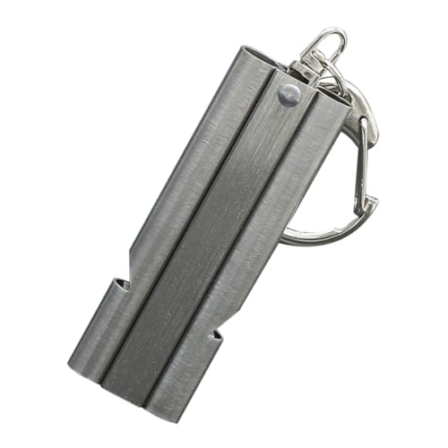 Silbato portátil de acero inoxidable para emergencias Abaodam miniatura 1