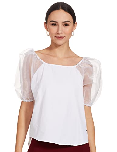 Image of Spykar Women's Cotton Solid Slim Fit Shirt