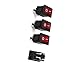 Aexit AC 250V Switches 6A 125V 10A Red Lamp DPST 4pin Snap in Rocker Foot Switches Switch 4Pcs