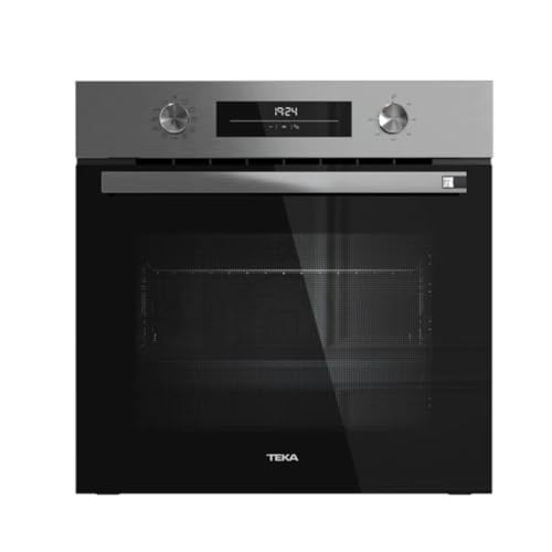 TEKA Horno Multifunción DualClean, 8 Funciones de Cocción, Sistema de Autolimpieza Pirolítica e HydroClean, Funciones Chef, Acero Inoxidable, Clase A+, Modelo NEO HSB 6250 P