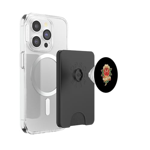 Stay Sharp Tatouage rétro en Forme de Griffe de Chat Rose PopSockets PopWallet pour MagSafe – vue 3