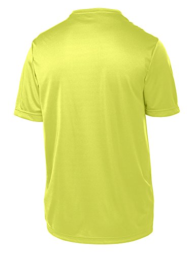 Joe's USA All Sport Neon Color High Visibility Athletic T-Shirts-XS-Neonyellow
