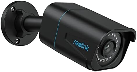 REOLINK 4K Security Camera Outdoor System, Surveillance IP PoE Camera with 25FPS Daytime, Human/Vehicle/Pet Detection, 100ft IR Night Vision, Up to 256GB SD Card, RLC-810A (Black)