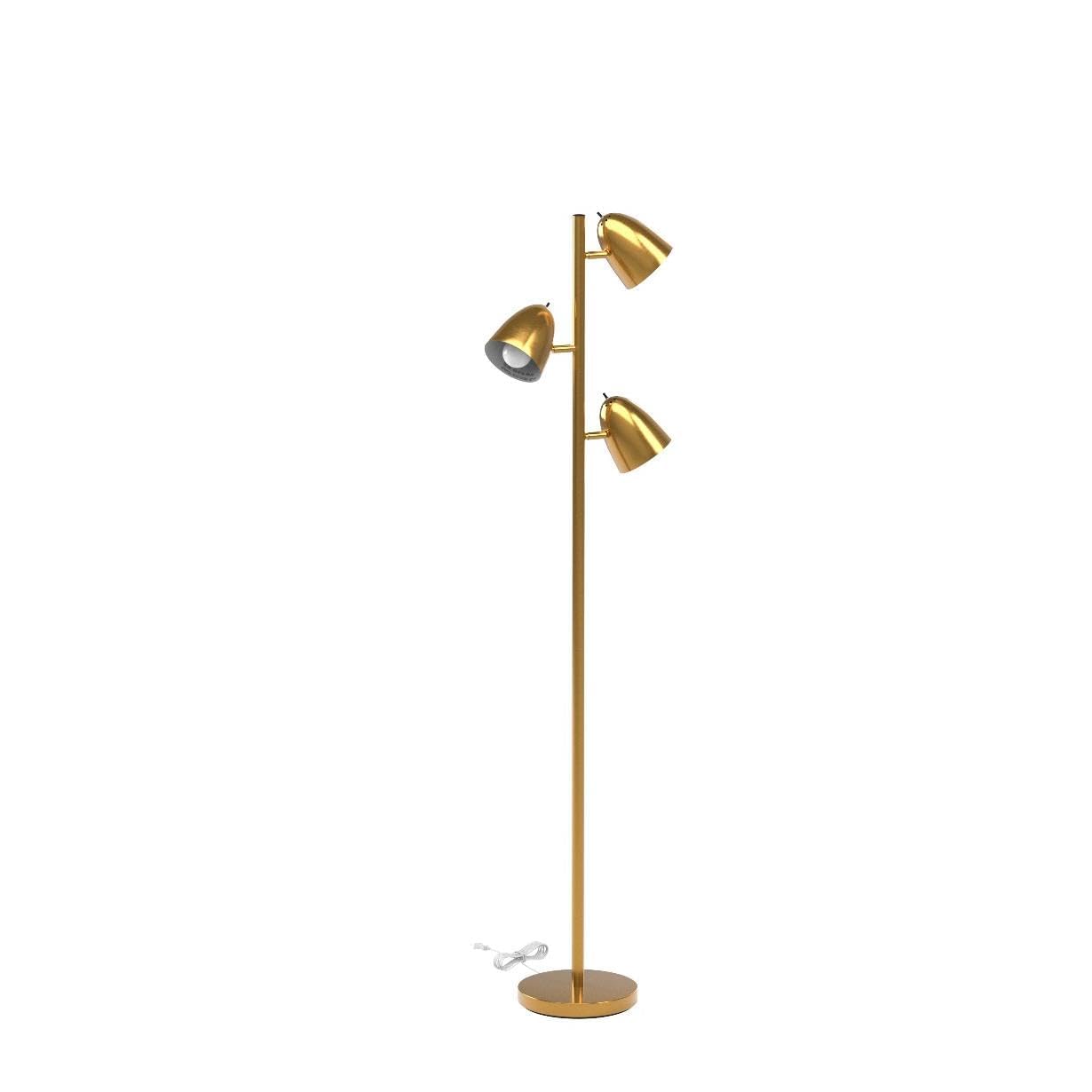 3-punktowa lampa stojąca LED Tree do salonu, 2400 lumenów, nowoczesna, wysoka lampa stojąca z głowicami regulowanymi w zakresie 360°, jasna lampa podłogowa do czytania w sypialni i biurze, energoosz