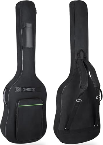 MUZTOP Bass Guitar Case, Bass Guitar Gig Bag 0.35' Waterproof Thick Padding Backpack Soft Electric...