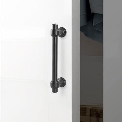 BUKOBYHE 10 Pack 3-3/4 Inch(96mm) Kitchen Cabinet Handles Matte Black Cabinet Pulls Zinc Alloy Drawer Pulls Solid Kitchen Hardware by BUKOBYHE - Image 3