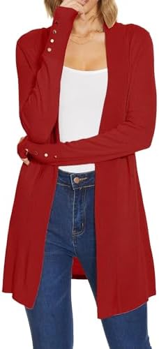 Spicy Sandia Women’s Open Front Long Cardigan Sweaters Dressy Casual