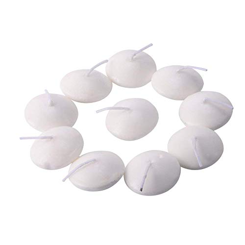 esowemsn 12pcs White Smokeless Mini Floating Candles Best for Weddings,Birthday Party,Home Decoration,Hotel,Relaxation,Spa,Party Accessories (White)