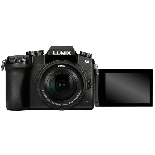 Panasonic LUMIX G DMC-G70MEG-K Systemkamera (16 Megapixel, OLED-Sucher, 7,5 cm OLED Touchscreen, 4K Foto und Video) mit Objektiv H-FS12060/F3,5-5,6/ OIS schwarz
