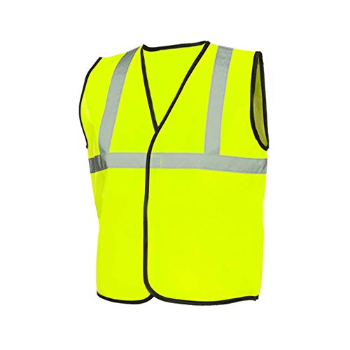 Image of Expert Workwear Kids Hi Vis Viz Safety Vest Childrens High Visibility Yellow Waistcoat Jacket (Age 10-12)