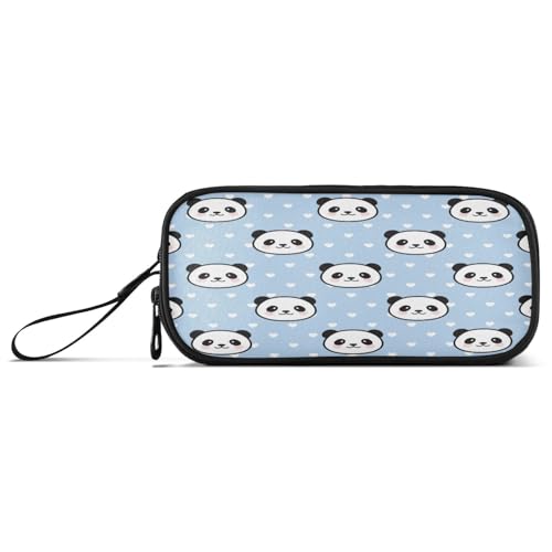 Ksajwzf Estuche de gran capacidad, bonito panda, azul, 3 compartimentos, caja de lápices, organizador de papelería para escuela, niñas, niños, adolescentes, multi, mochila escolar, multicolor, Mochila