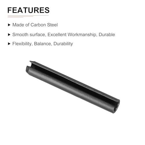 DTGN 5mm x 40mm (DxL) Schlitz Feder Stift - 30Pack - Gut für Automobil Reparatur und Maschinen Projekte - Schwarz