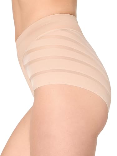 Nur Die Smooth Midwaist Slip Shapewear Figurformende Bauchweg Unterhose Miederhose Light Shaping Slip hohe Taille Bauchkontrolle Damen Seamless Nahtlos und Unsichtbar