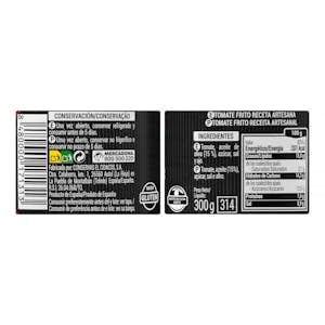 Tomate frito receta artesana Hacendado con aceite de oliva Tarro 300 g Pack 2