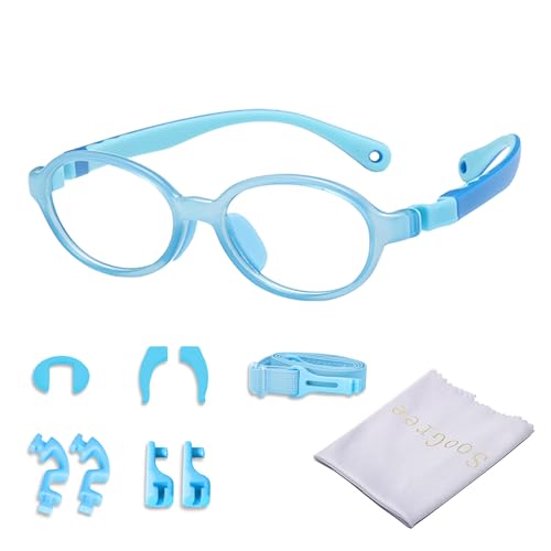 Image of SooGree Blue Light Blocking Glasses for Kids Boys Girls,Computer Screen Gaming TV Phone Glasses Anti Glare & Eye Strain
